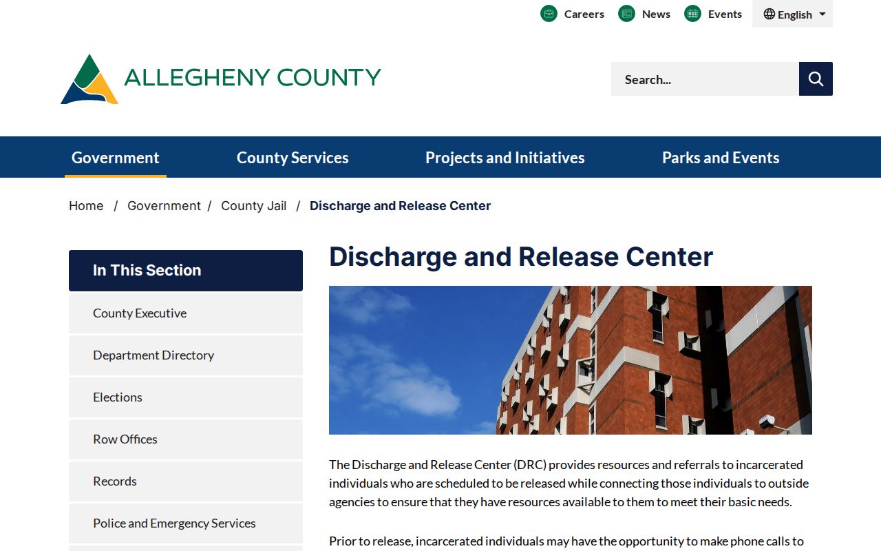 Allegheny County 72-hour release support information